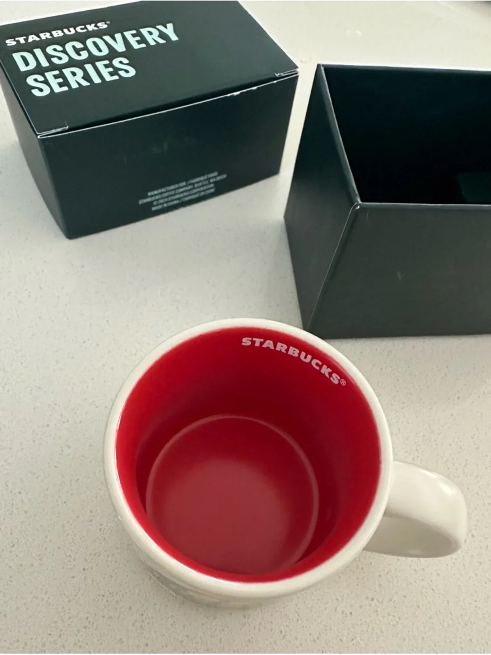 Starbucks Red & Mint Heart Keychain Gift Mug Set (2fl mug)